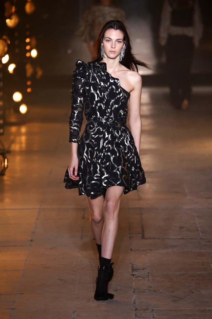 PARIS, FRANCE - MARCH 2: A model walks the runway during the Isabel Marant show as part of the Paris Fashion Week Womenswear Fall/Winter 2017/2018 on March 2, 2017 in Paris, France. (Photo by Estrop/Getty Images)